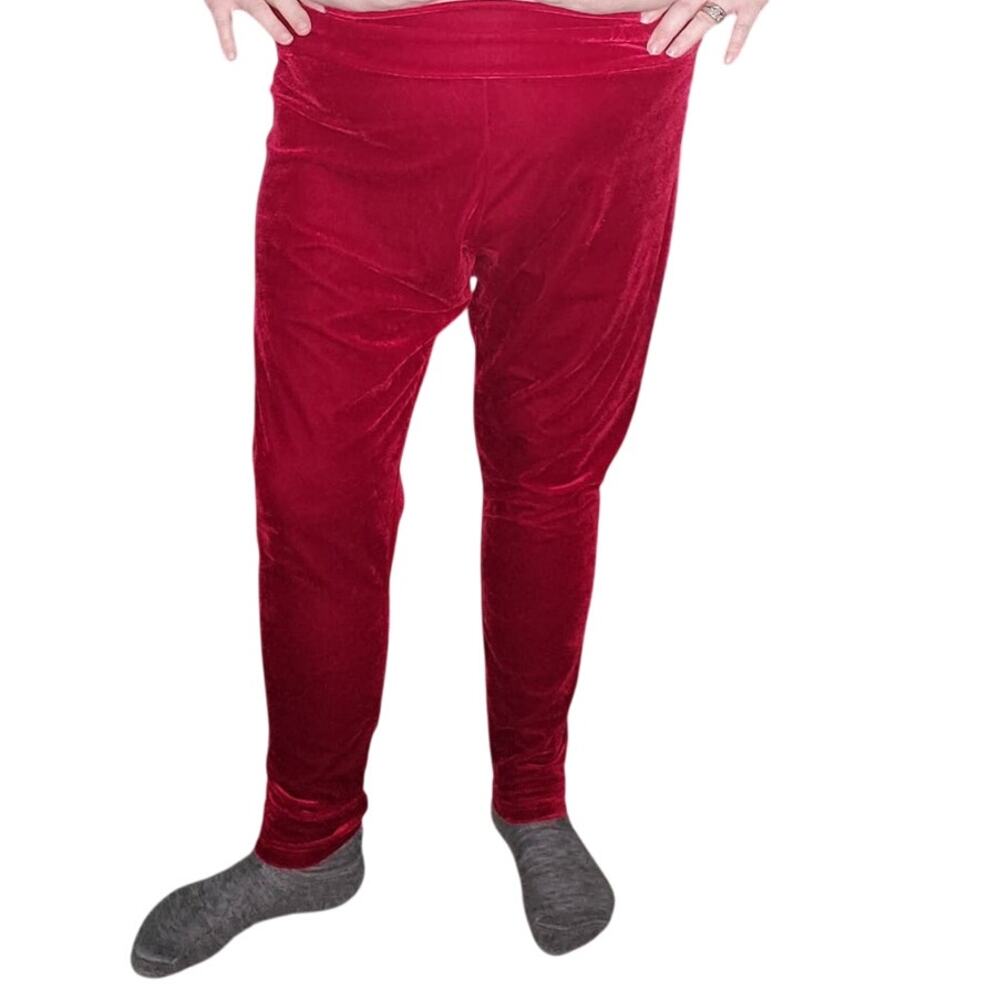 NEW Killstar Size 1X/2X (marked 4X) Ruby RED Velvet Hematite Leggings Goth Punk